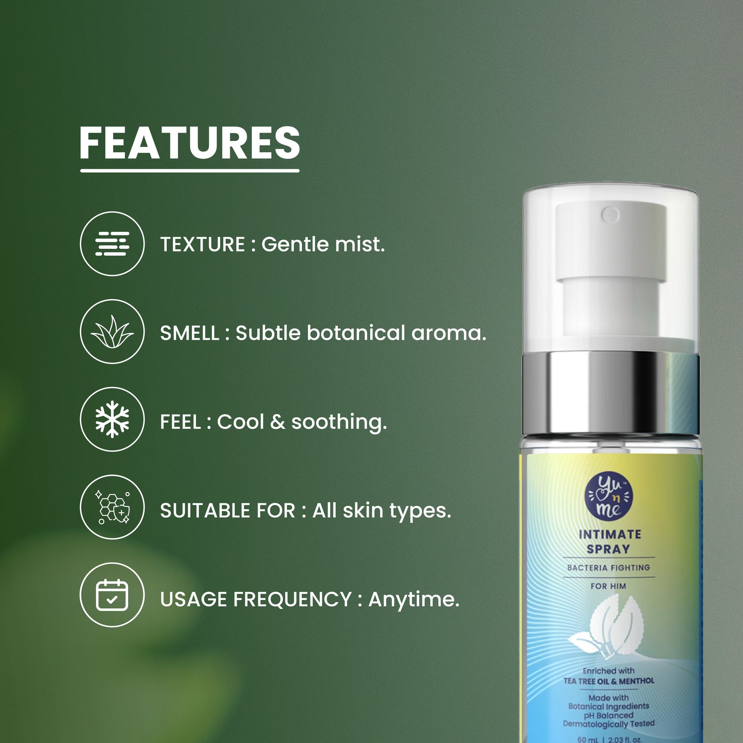 Bacteria Fighting Intimate Spray for Him