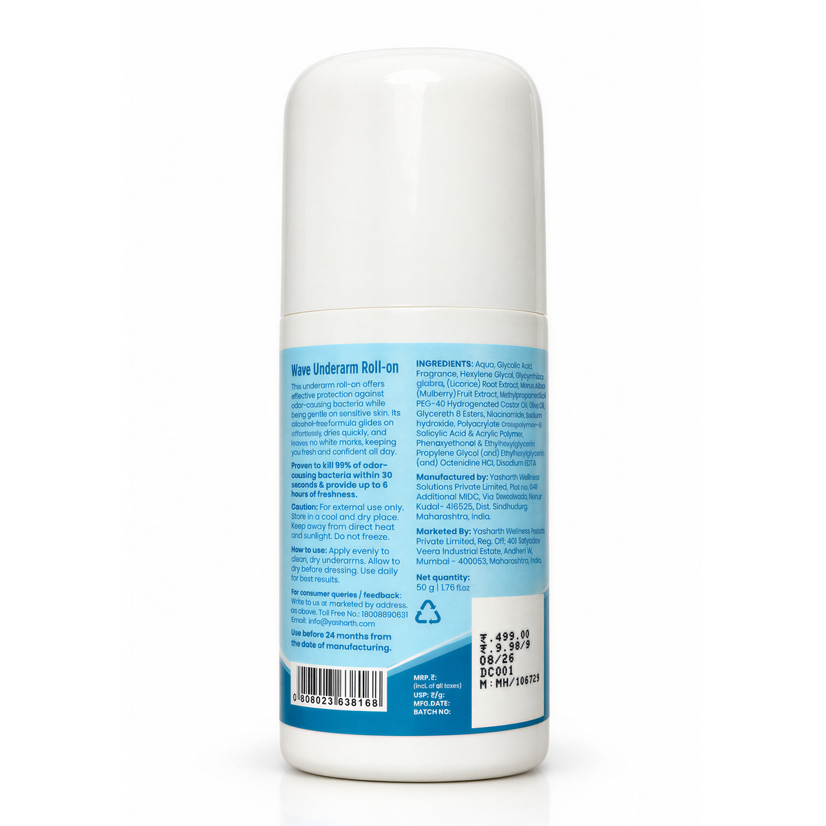 Exfoliating Underarm Roll-on With 7% AHA + BHA